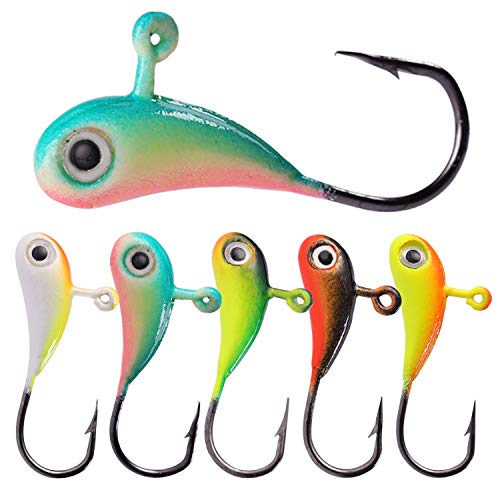 Sougayilang Ice Fishing Jigs, Winter Fishing Laborious Lures with