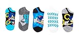 Sonic The Hedgehog 5 Pk Kids No Show Socks