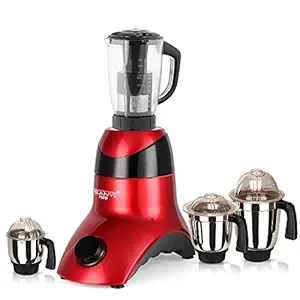 MasterClass Sanyo NORTMGF21 750-Watt Mixer Juicer Grinder with 4 Jars (1 Juicer Jar, 1 Wet Jar, 1 Dry Jar and 1 Chutney Jar) ISI Certified - RedBlack