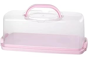 IEUDNS Rectangular Bread Box Loaf Cake Storage Container,with Portable Handle Food Storage Bread Keeper for Thanksgiving Wedd