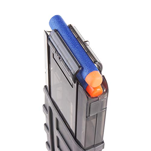 WORKER Mod 15 Darts Magazine Quick Reload Clip for Nerf N-Strike Elite Color Black Transparent