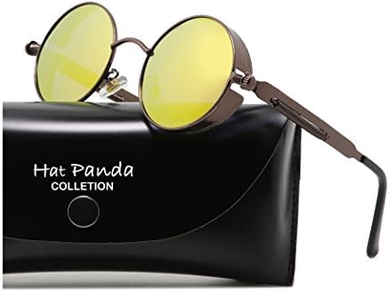 Round Polarized Steampunk Sunglasses Retro Sunglasses For Men And Women