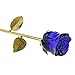 YUYIKES 9 Inches Romantic Love Forever in Bud Blue Crystal Rose Flower, Best Gift for Valentine's Day, Mother's Day, Anniversary, Birthday Gift, Home Wedding Decoration (Blue)
