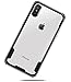 DAUPIN for iPhone Xs Case iPhone X Clear Case Protective Heavy Duty TPU Shatterproof Bumper Edges Crystal Clear Hard PC Back Cover for Apple iPhone Xs/X Black+Clear