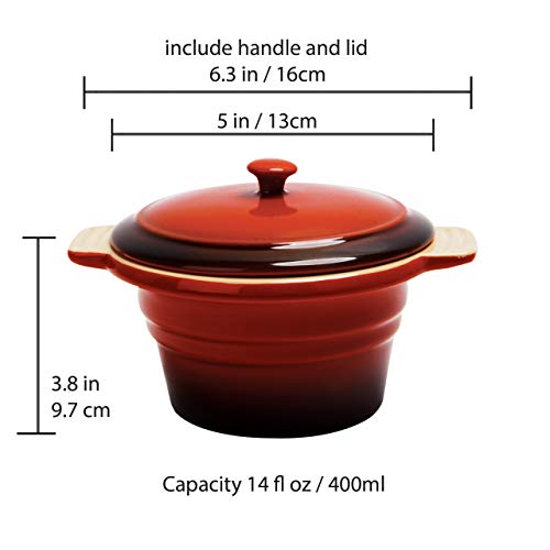 Essence Mini Dutch Oven Casserole Dish Lid, 14oz / 400ml, Salsa/Cream Pricepulse