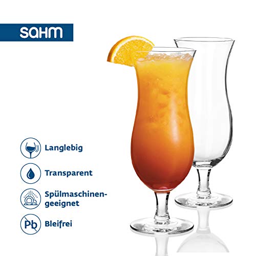 Sahm Hurricane Cocktail Gläser Set (12 STK) - 470ml Cocktail Longdrinkgläser Set - Ideal als Barkeeper Set, Milchshake… – Bild 5