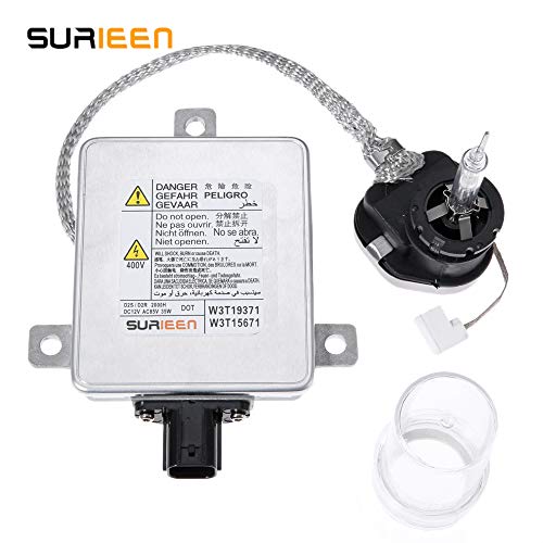 SURIEEN W3T19371 Xenon HID Headlight Ballast with Igniter and D2S Bulb Control Unit Assembly Module Replaces W3T15671 W3T13072 Fit for 2002-2005 Acura TL 2004-2005 Acura TSX 2004-2006 Mazda 3 & More
