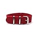 BINZI Nylon Canvas Buckle Watch Band 16mm Red Strap,Replacement Fabric Band