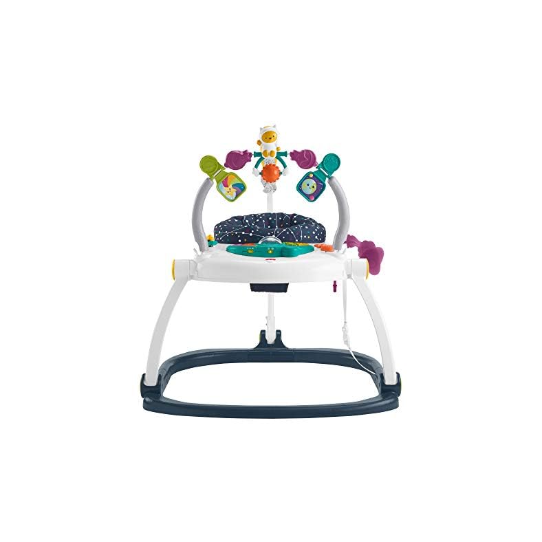 Fisher-Price Jumperoo Baby Bouncer and Activity Center with Lights and Sounds, Astro Kitty SpaceSaver