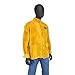 IRONCAT 7005 Heat Resistant Split Cowhide Leather Jacket - Large, Kevlar Thread Stitched Welding Jacket in Golden Yellow. Welding Gears