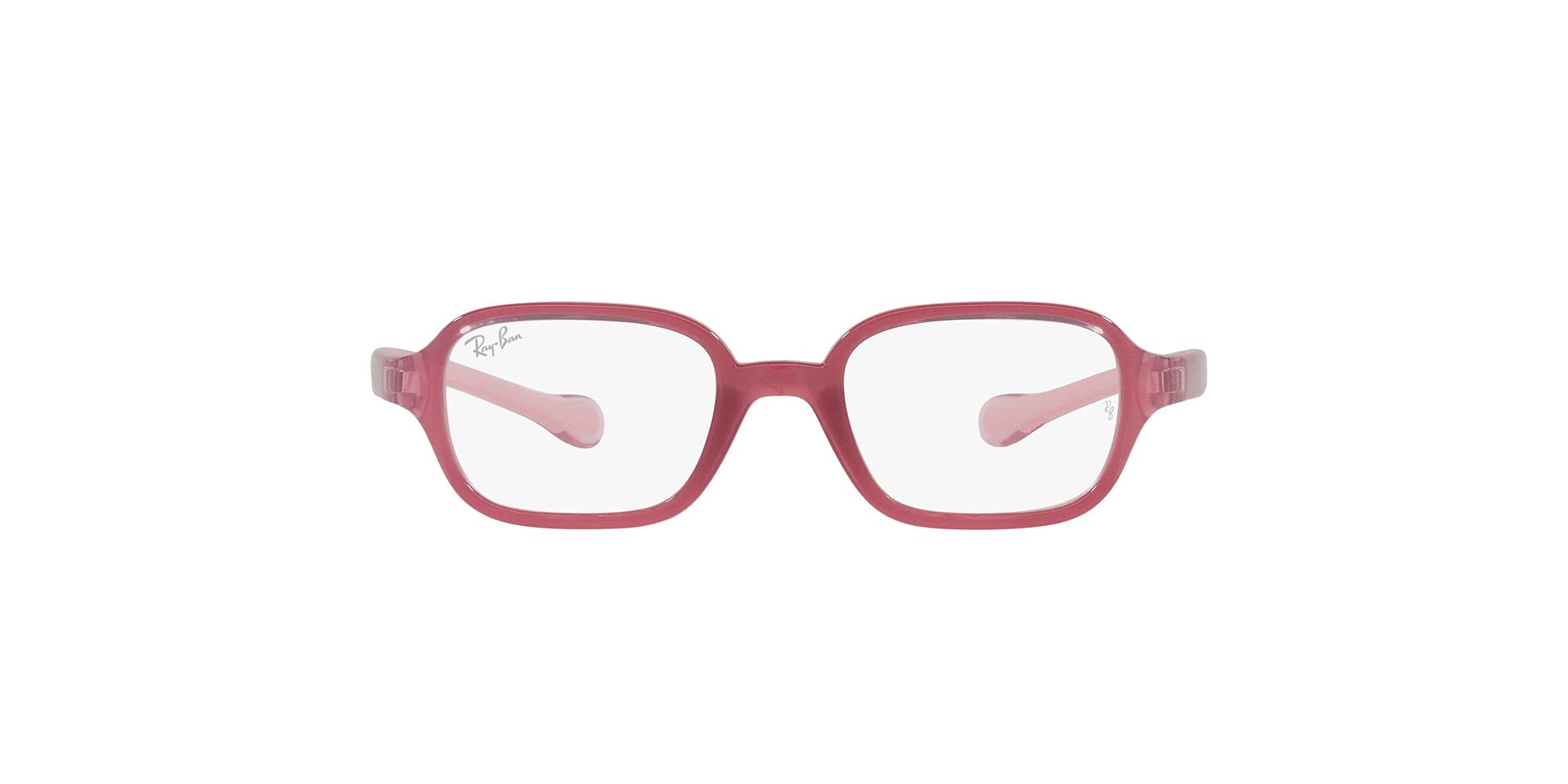 Photo 1 of Ray-Ban Kids' RY9074V Rectangular Prescription Eyewear Frames, Fuchsia On Rubber Pink/Demo Lens, 37 mm