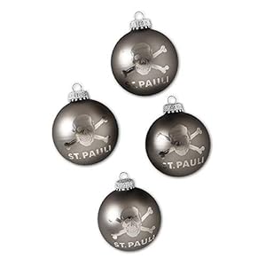 FC St. Pauli kerstballen set van 4 – grijs **