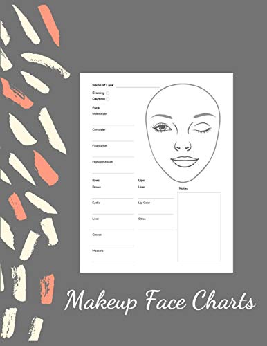 Buy Makeup Face Charts Blank Workbook Paper Practice Face Charts For 