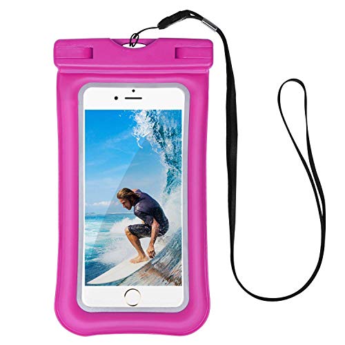 Universal Waterproof Case Cell Phone Dry Bag Compatible Infinix Zero 5 Pro X603B 5.98" up to 6.3-inch, Tenplus IPX8 Airbag Floating Waterproof TPU Pouch Underwater Reflective Outdoor - Purple