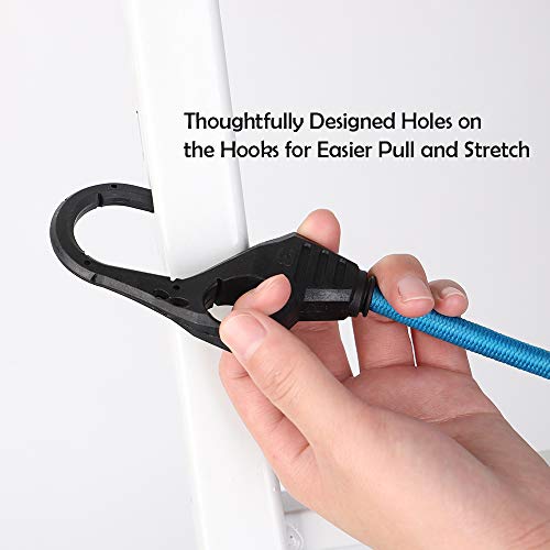 XSTRAP STANDARD 10 Pack Bungee Cords with FingerHole Hooks Ensures 3