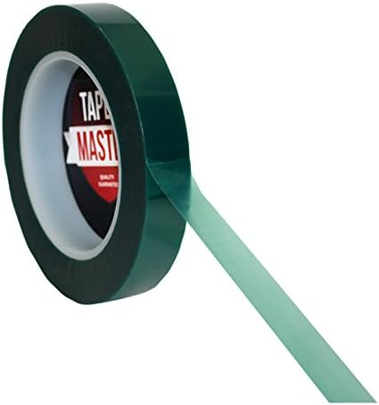 Tapes Master3/4" X 72 Yds Green Polyester Powder Coating Silicone Adhesive High Temperature Tape