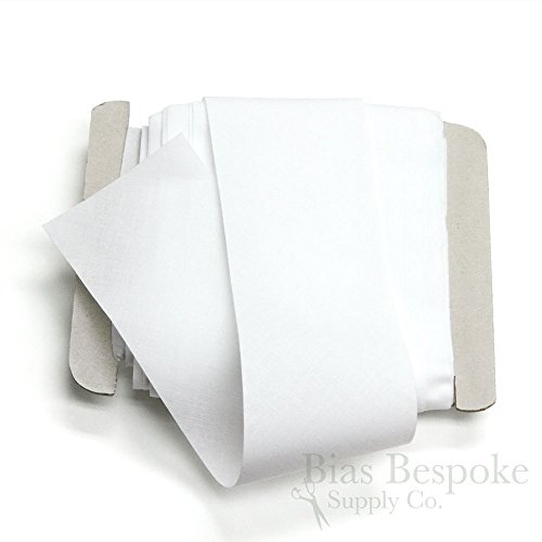 100% Cotton 3" Flat White Bias Tape, 27 Yards, Made in Italy