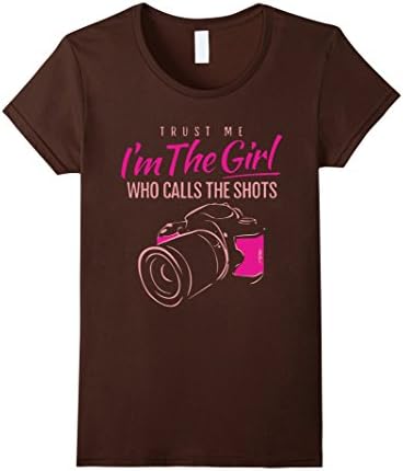Women's Photographer Trust me I'm the girl who call T-shirt Medium Brown