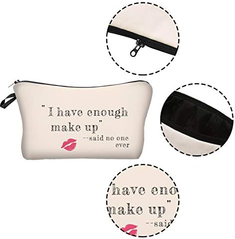 10 Pieces Letters Makeup Bags Cosmetic Pouch Travel Zipper Cosmetic Organizer Toiletry Bag Printing Pencil Bag for Women Girls Supplies Christmas (Black and White Style) 4 10 Pieces Letters Makeup Bags Cosmetic Pouch Travel Zipper Cosmetic Organizer Toiletry Bag Printing Pencil Bag for Women Girls Supplies Christmas (Black and White Style)