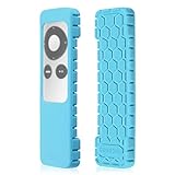 Fintie Protective Case for Apple TV 2 3 Remote Controller - Casebot (Honey Comb Series) Light Weight (Anti Slip) Shock Proof Silicone Sleeve Cover, Sky Blue