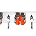 Sumnacon Mop Broom Holder Organizer with 4 Hooks, 3M Self Adhesive Cleaning Tools Organizer,Space Saver Brooms Mops Rakes Holder,Stainless Steel Heavy Duty Broom Mop Handle Holder for Kitchen Garage