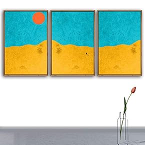 3 Piece Framed Canvas Wall Art for Living Room, Bedroom Nordic Simple Style Canvas Prints for Modern Home Decoration Ready to Hang - 16"x24"x3 Panels