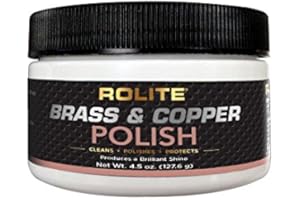 Rolite Brass and Copper Polish - Instant Polishing and Tarnish Removal Cream, Metal Cleaner and Brightener for Antiques, Cookware, Jewelry, and More, 4.5 ounce, Pack of 1