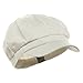 White Cotton Elastic Newsboy Caps - One size fits most