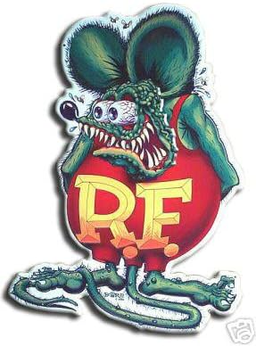 Rat Fink Green Red T-shirt Embossed Metal Tin Sign Licensed Ed Roth