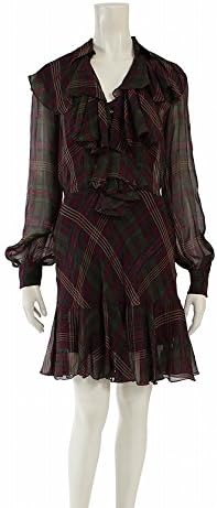 Amazon ラルフローレン Ralph Lauren ワンピース チェック シルク ボルドー 緑 ベージュ 赤 中古 服 ファッション小物 通販