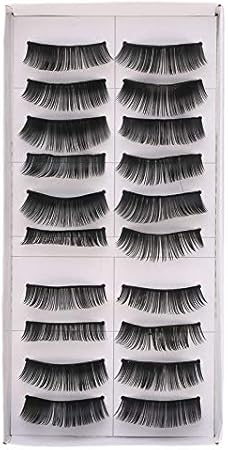 Amazon 10pairsブラックつけまつげ拡張茎ロング太いつけまつげ高密度メイクブラックフェイクまつげエクステンション Dofran ビューティー 通販