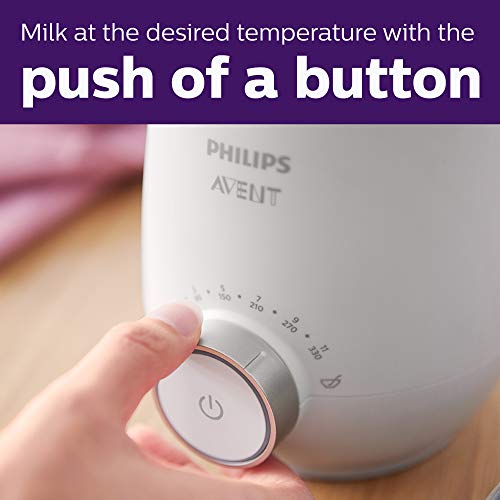 calentador rápido de biberones philips avent con control inteligente de temperatura y apagado automático