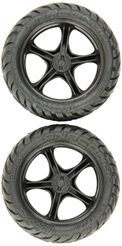 Traxxas 2479A Anaconda Tires Pre-Glued on 2.2" Black-Chrome Tracer Wheels,  Bandit Front (pair)