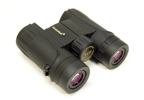Levenhuk 29208 Vegas 8 x 32 Binoculars Roof Prism 8x, Fog Proof, Waterproof with Accessory Kit (Gray)