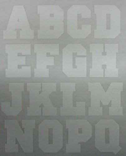COLORSTAR CS1036-0001 Iron On Jersey Closed Letters White 2In