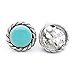 Vintage Clip On Earrings Braided Light Blue Women Fashion