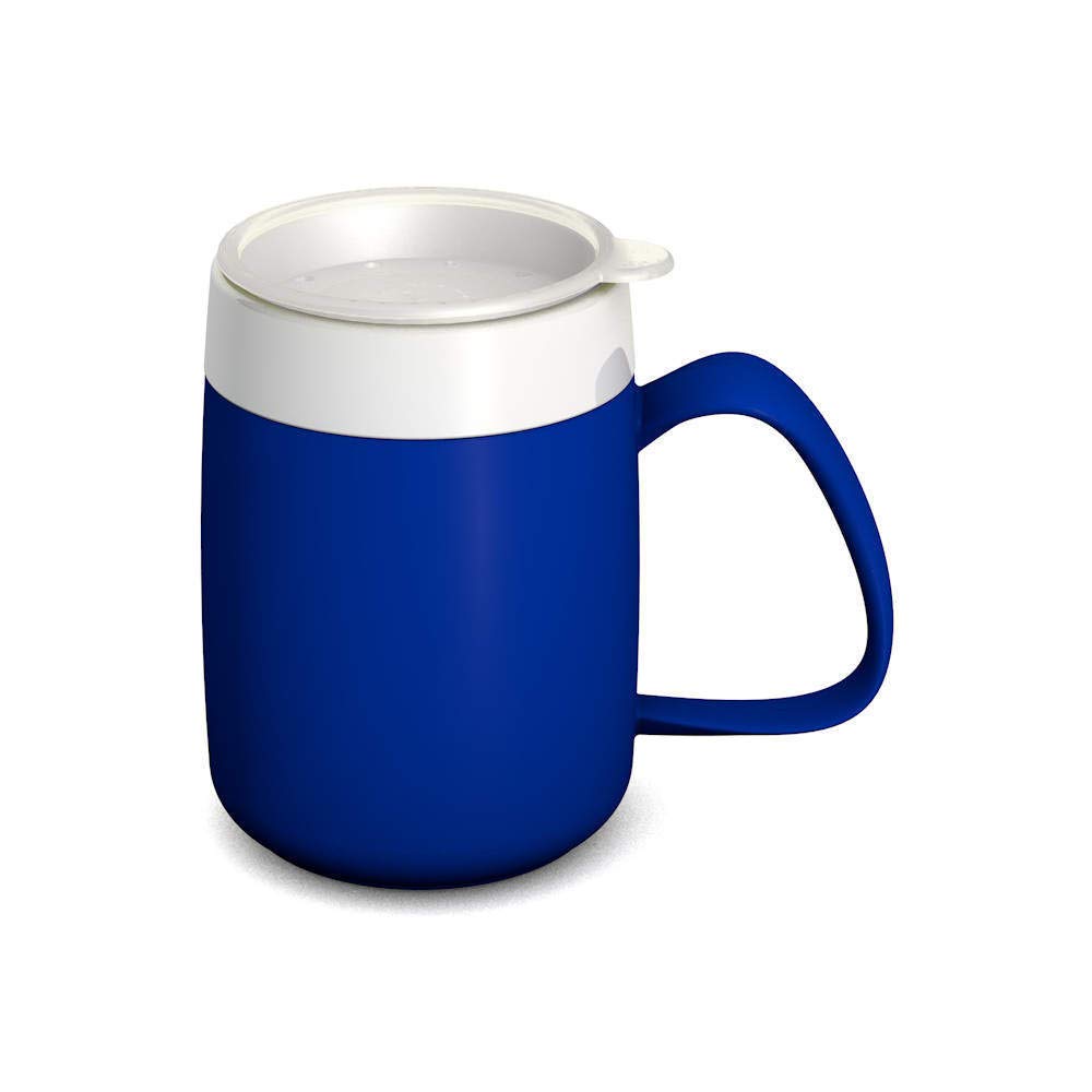 Ornamin Mug with Internal Cone 140 ml Blue and Drinking Lid (Model 207 + 814) / Drinking aid, Thermo Mug