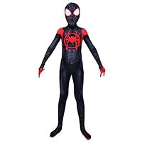 HOE-SPANDEX Into The spiderverse Costume (KIDS-6T) Black and Red