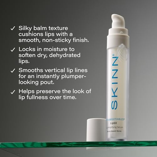 SKINN Lip Amplifying Serum, Lip6X with Peptides - Deep Moisturizing Serum Plumps, Hydrates & Smooths Lips & Boosts Collagen Production - Lip Care Products for Women