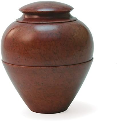 OneWorld Memorials Stone Cremation Urn for Dogs and Cats - Small - Holds Up to 30 Cubic Inches of Ashes - Terracotta Brown Cremation Urn for Ashes - Engraving Sold Separately