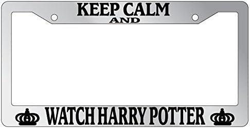 Keep Calm And Watch Harry Potter Chrome Metal License Plate Frame EBSK