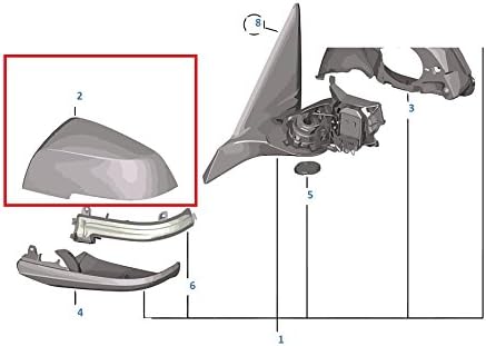 Painted or Primed BMW Left Side Mirror Cover Most 1 2 3 4 Series 2011 - 2017 (Sparkling Graphite Metallic A2)