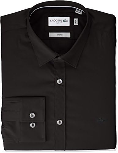 Long Sleeve Solid Stretch Poplin Slim Woven Shirt