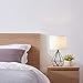 SOTTAE Modern Black Table Lamp,Small Bedroom Lamps with Geometric Hollowed Out Base,16