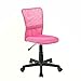EuroStile Desk Chair Mid-Back Adjustable Mesh Chair Ergonomic Swivel Computer Office Chair 8252S(Pink)