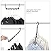 HOUSE DAY Space Saving Hangers Black, 16 Pack, Smart Closet Organizer Space Saver, Sturdy Plastic Clothes Hangers for All Types of Clothes, Closet Organizers and Storage, College Dorm Room Essentials