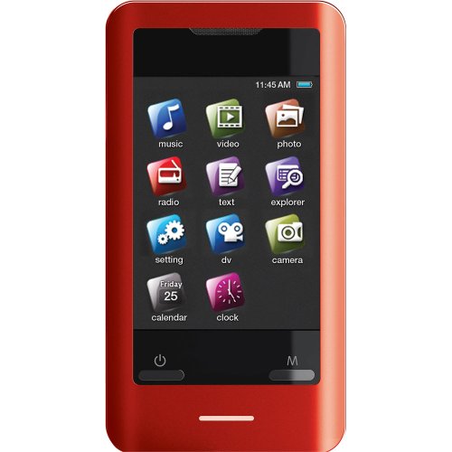 Coby MP828-8GRED 8 GB 2.8-Inch Video MP3 Player with FM Radio (Red) (Discontinued by manufacturer)
