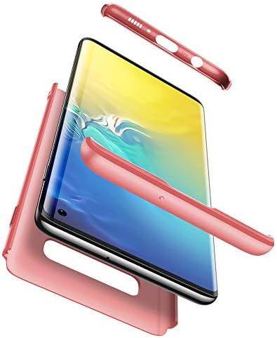 Fanxwu Compatible with Samsung Galaxy S10 Plus Case 3 in 1 Combination Ultra Slim Cover Scratch-resistant Shock Absorption Protective Bumper Case - Rose Gold