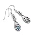 925 Sterling Silver Dangle Hook Earrings Chuvora Jewelry Green Abalone Shell Filigree