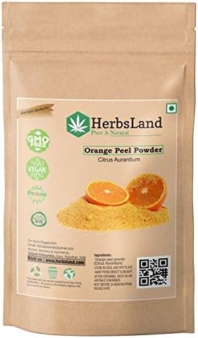 HerbsLand® Orange Peel Powder (Citrus Aurantium) (Santra Chilka) for Skin Whitening, Face and Skin Care- (100 gm)